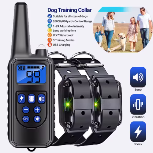 PetMaster Anti-Bark Collar - Rechargeable, Waterproof Adjustable for All Dogs